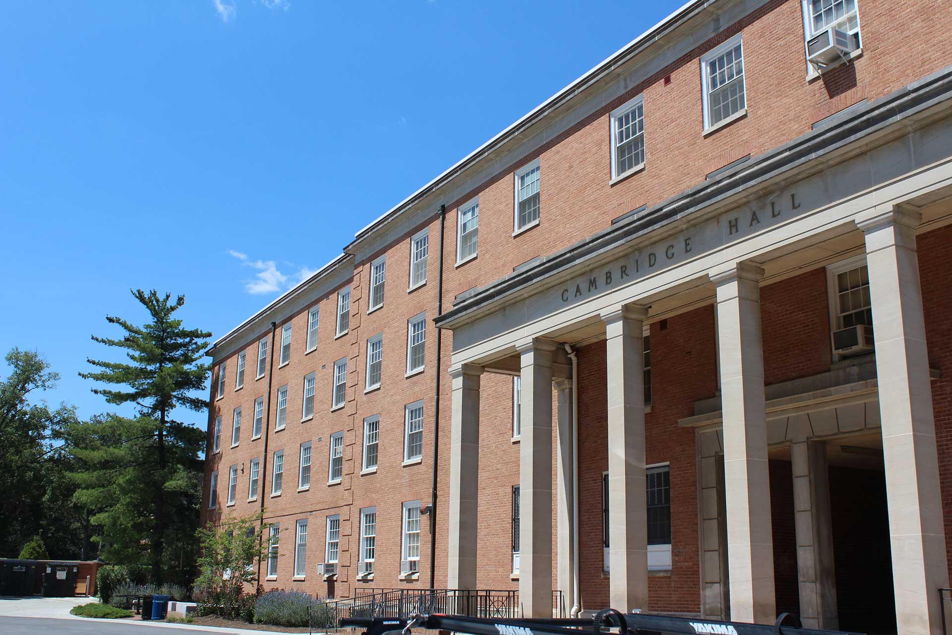another exterior view of Cambridge Hall