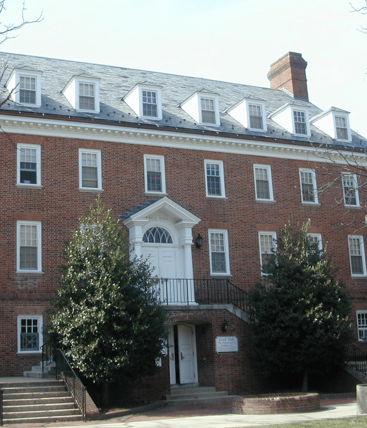 front of Cecil Hall