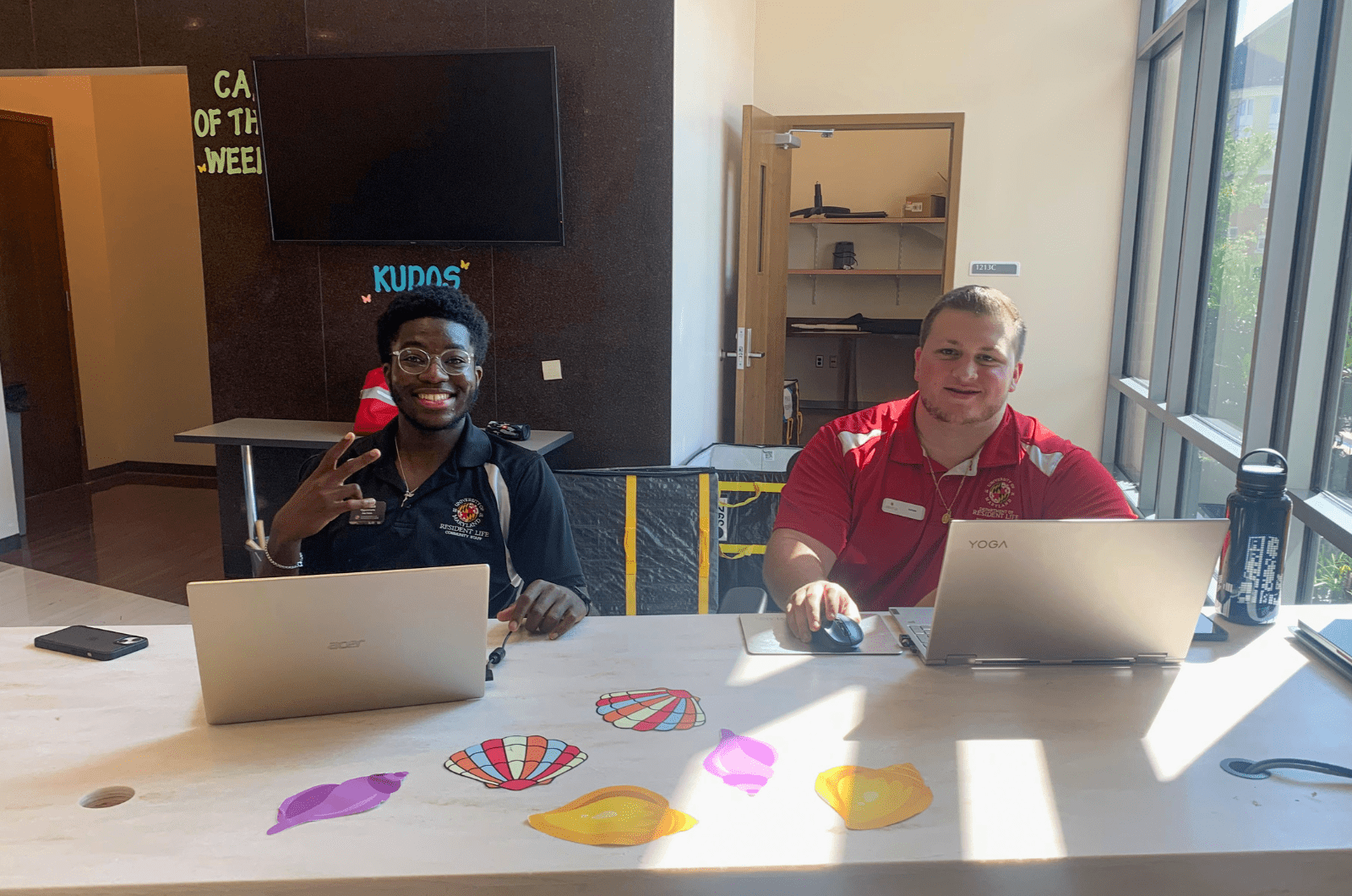 student staff at service desk