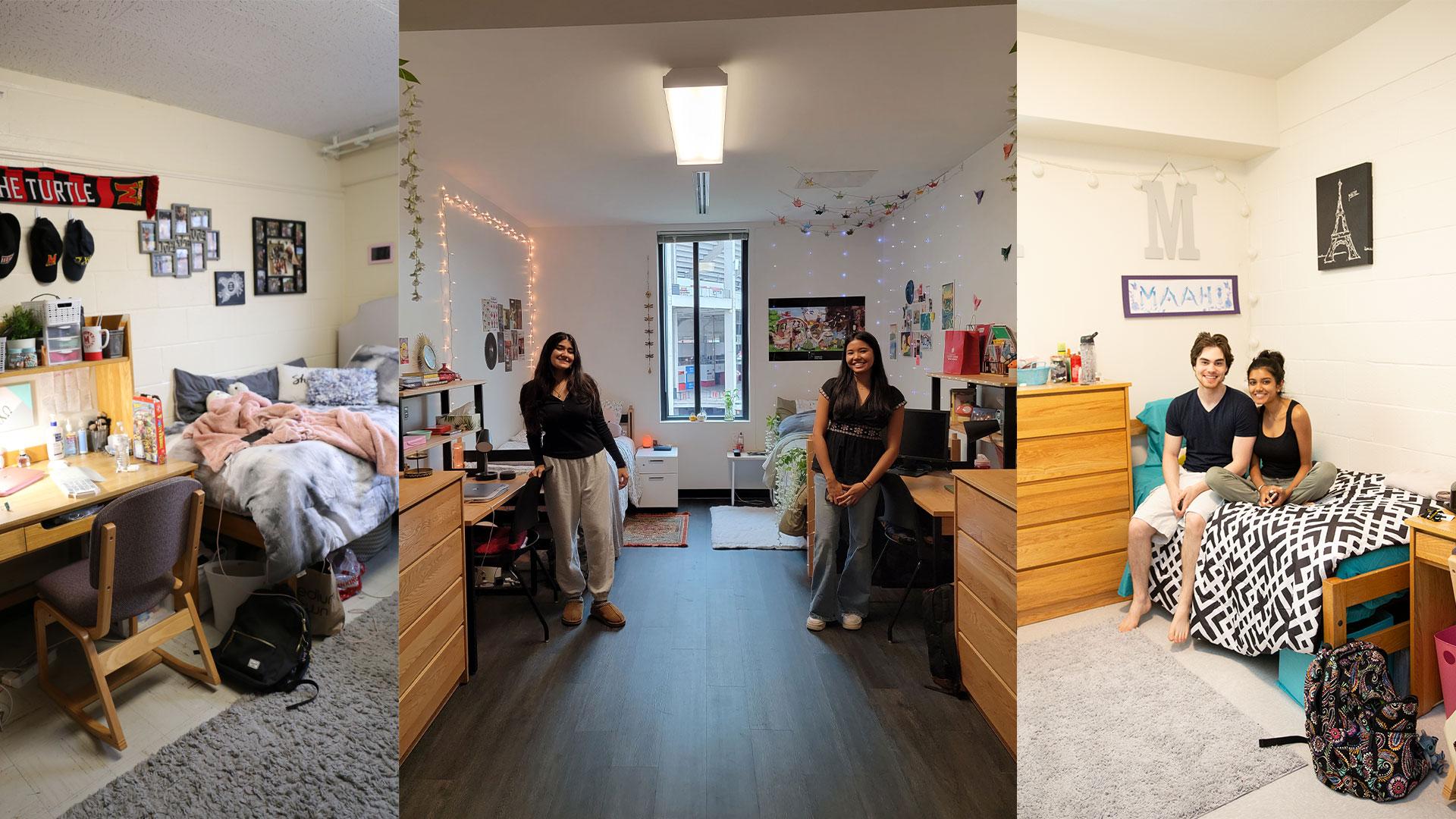 students in room collage