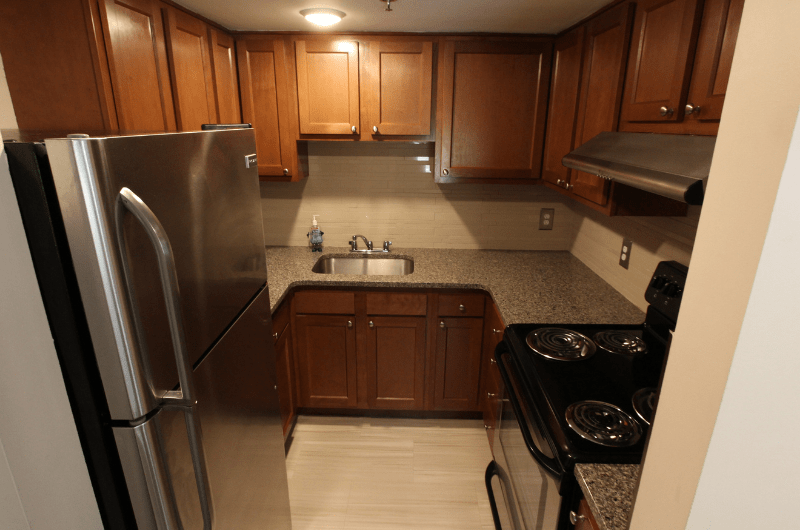 kitchen in a student apartment