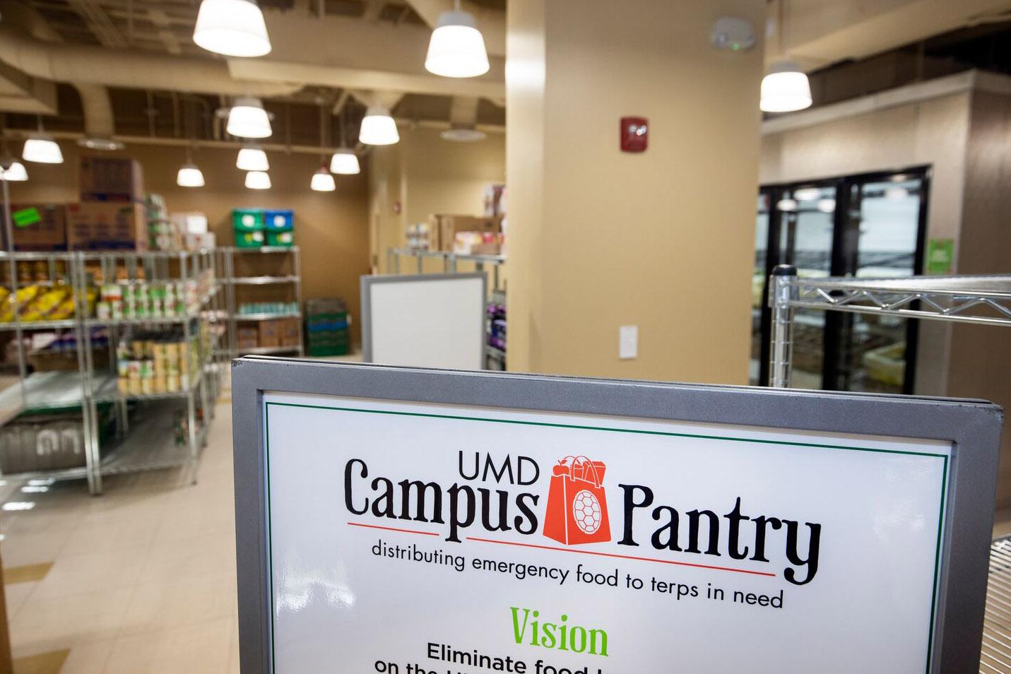 umd campus pantry signage