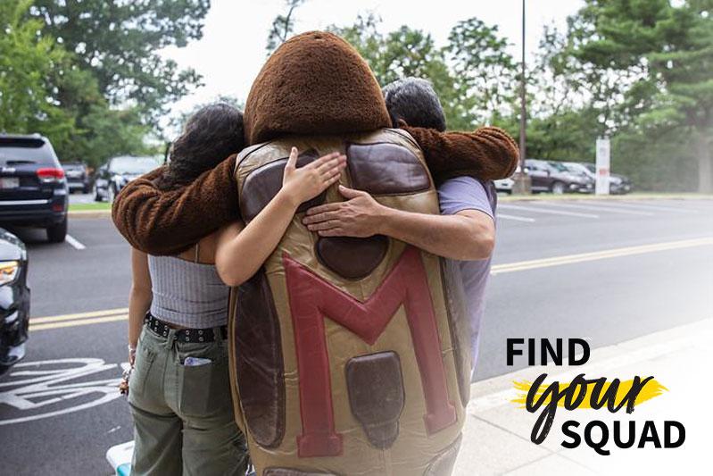 Testudo hugging