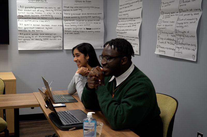 Students sitting at desk