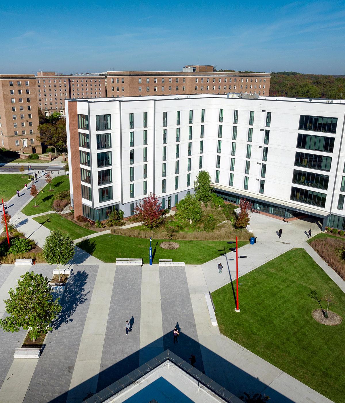 aerial view of Heritage Plaza
